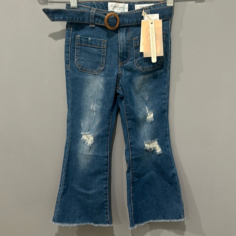 Jessica Simpson Sydney Flare Distressed Jeans Size 5